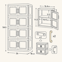 4 STOREY STORAGE CABINATE- دولاب تخزين 4 طوابق