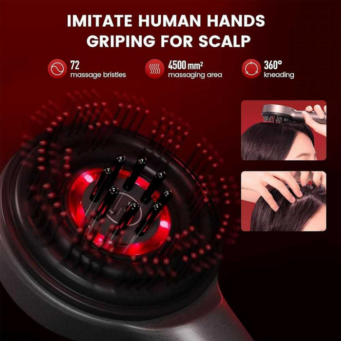 فرشاة تدليك فروة الرأس (حمراء)