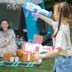 Magical bubble Gun for kids  60 Holes - مسدس فقاعات سحري للأطفال بـ 60 فتحة
