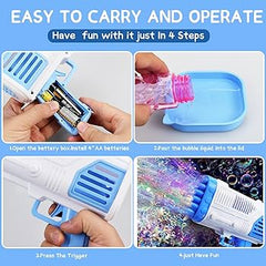 Magical bubble Gun for kids 36 Holes - مسدس فقاعات سحري للأطفال بـ 36 فتحة