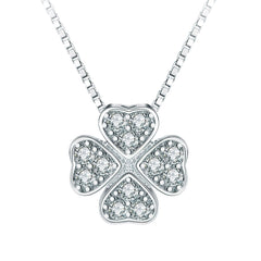 Magnetic Silver Flower Pendent  - قلادة زهرة فضية مغناطيسية