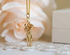 Couple Golden Pendant - قلادة زوجية ذهبية