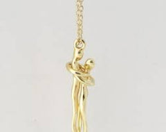 Couple Golden Pendant - قلادة زوجية ذهبية