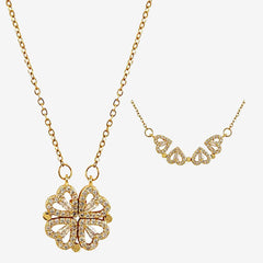 Magnetic Golden Flower Pendent  - قلادة زهرة ذهبية مغناطيسية